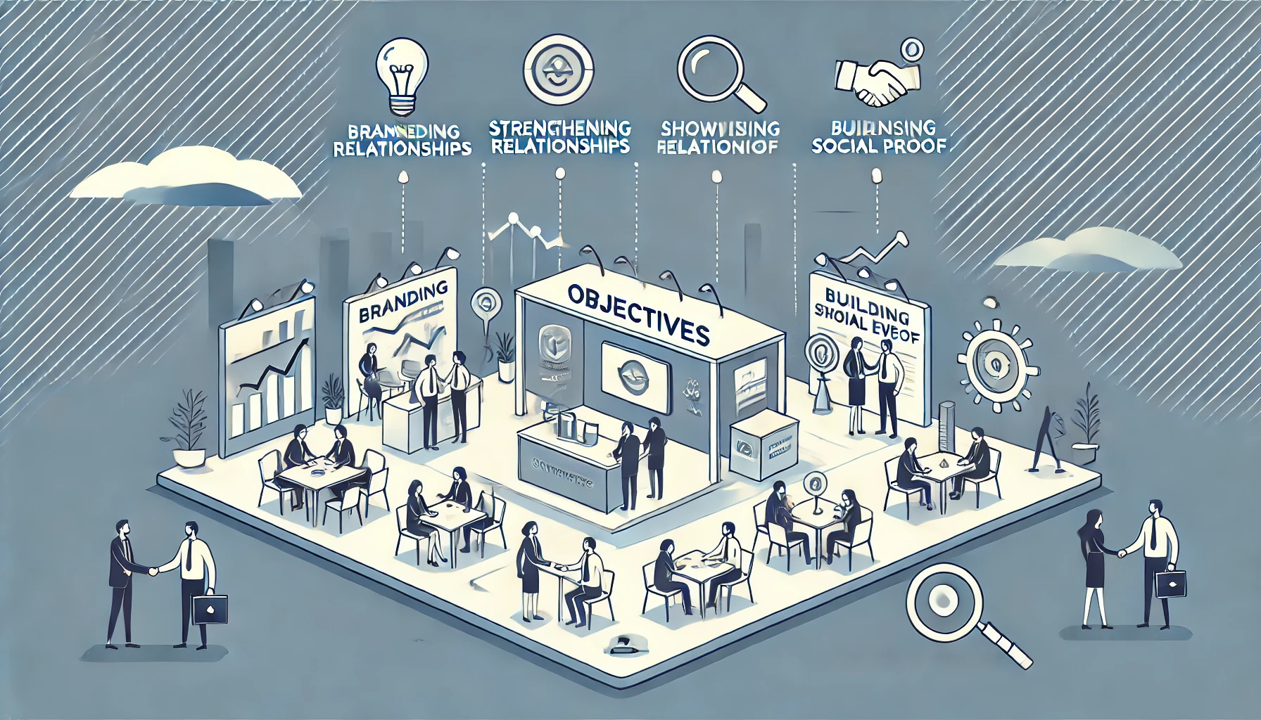 Objectives at a trade show courtesy DALL-E Top 5 objectives at a trade show for exhibitors